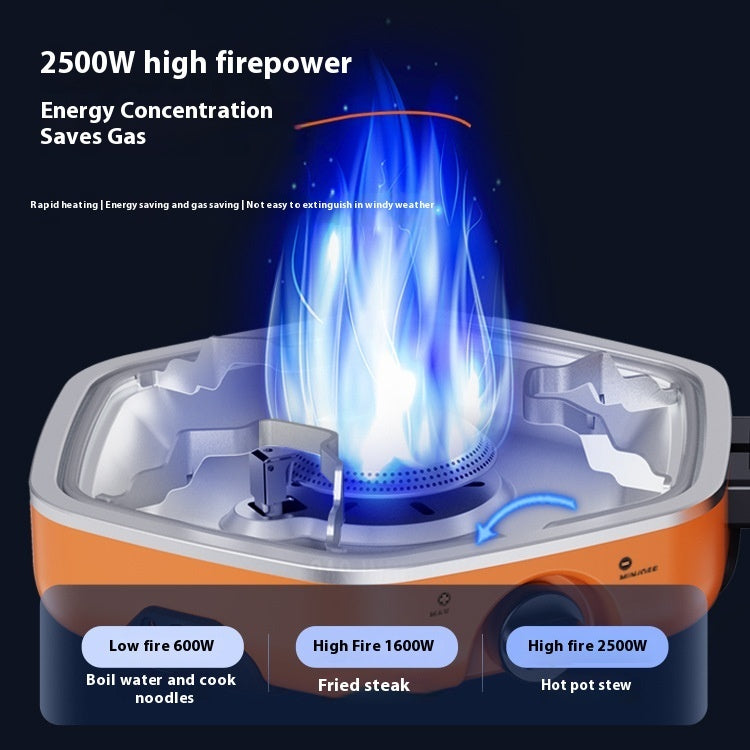 Outdoor Portable Gas Stove Portable Double-headed Folding Camping Stove