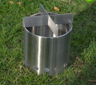 Outdoor Stainless Steel Firewood Stove Camping Ultralight Outdoor Stove Simple Barbecue