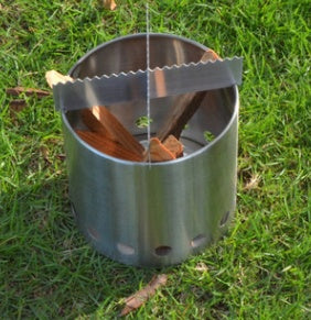 Outdoor Stainless Steel Firewood Stove Camping Ultralight Outdoor Stove Simple Barbecue