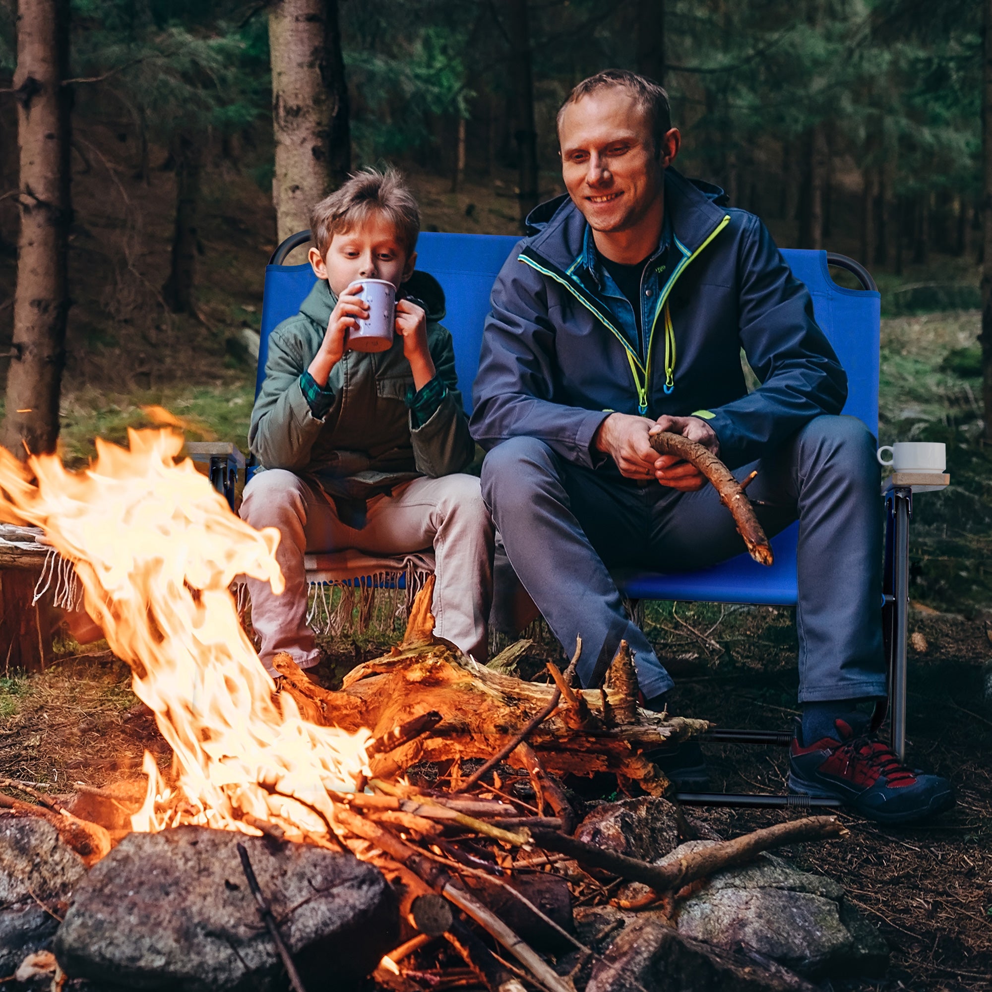 Double Folding Camping Chair