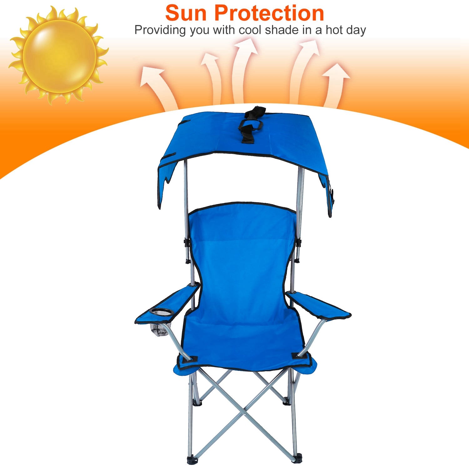 Camping Chair With Sunshade, Foldable Portable Rain Shelter Chair, Supports 330LBS, Banned On Walmart Platform