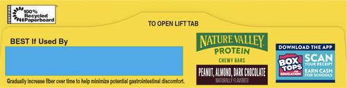 Nature Valley Chewy Protein Granola Bars, Peanut Butter Dark Chocolate, 10 Bars, 14.2 OZ