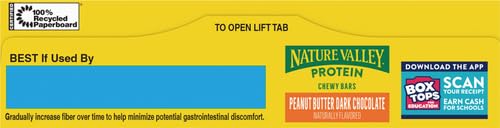 Nature Valley Chewy Protein Granola Bars, Peanut Butter Dark Chocolate, 10 Bars, 14.2 OZ