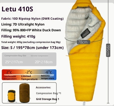 Outdoor Camping Ultra Light Down Sleeping Bag