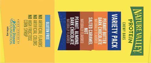 Nature Valley Chewy Protein Granola Bars, Peanut Butter Dark Chocolate, 10 Bars, 14.2 OZ