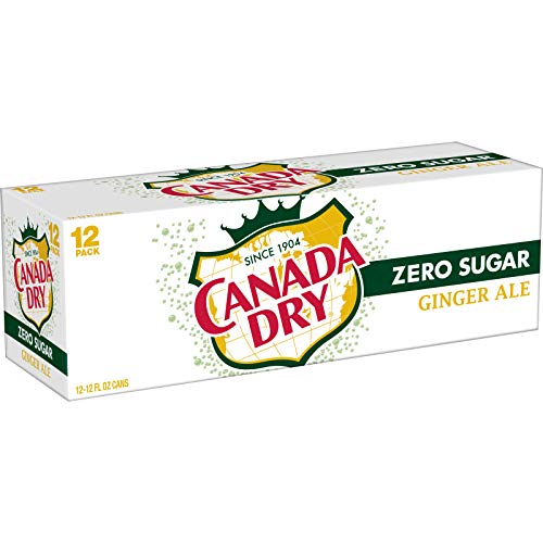 Canada Dry Zero Sugar Ginger Ale Soda, 12 fl oz cans, 12 pack