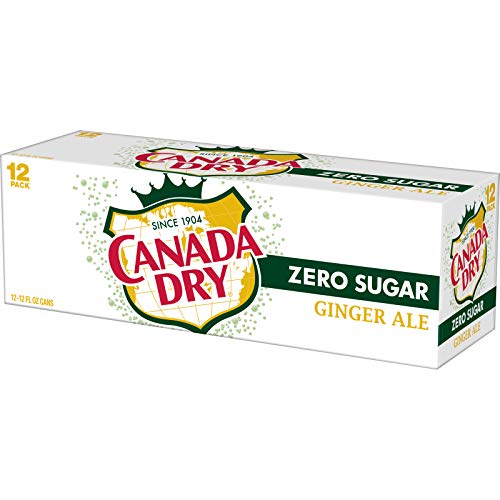 Canada Dry Zero Sugar Ginger Ale Soda, 12 fl oz cans, 12 pack