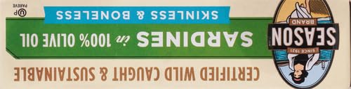 Season, Sardines, Skinless & Boneless in 100% Olive Oil, 4.375 oz