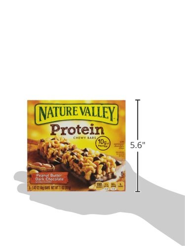 Nature Valley Chewy Protein Granola Bars, Peanut Butter Dark Chocolate, 10 Bars, 14.2 OZ