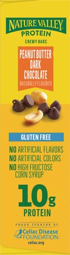 Nature Valley Chewy Protein Granola Bars, Peanut Butter Dark Chocolate, 10 Bars, 14.2 OZ