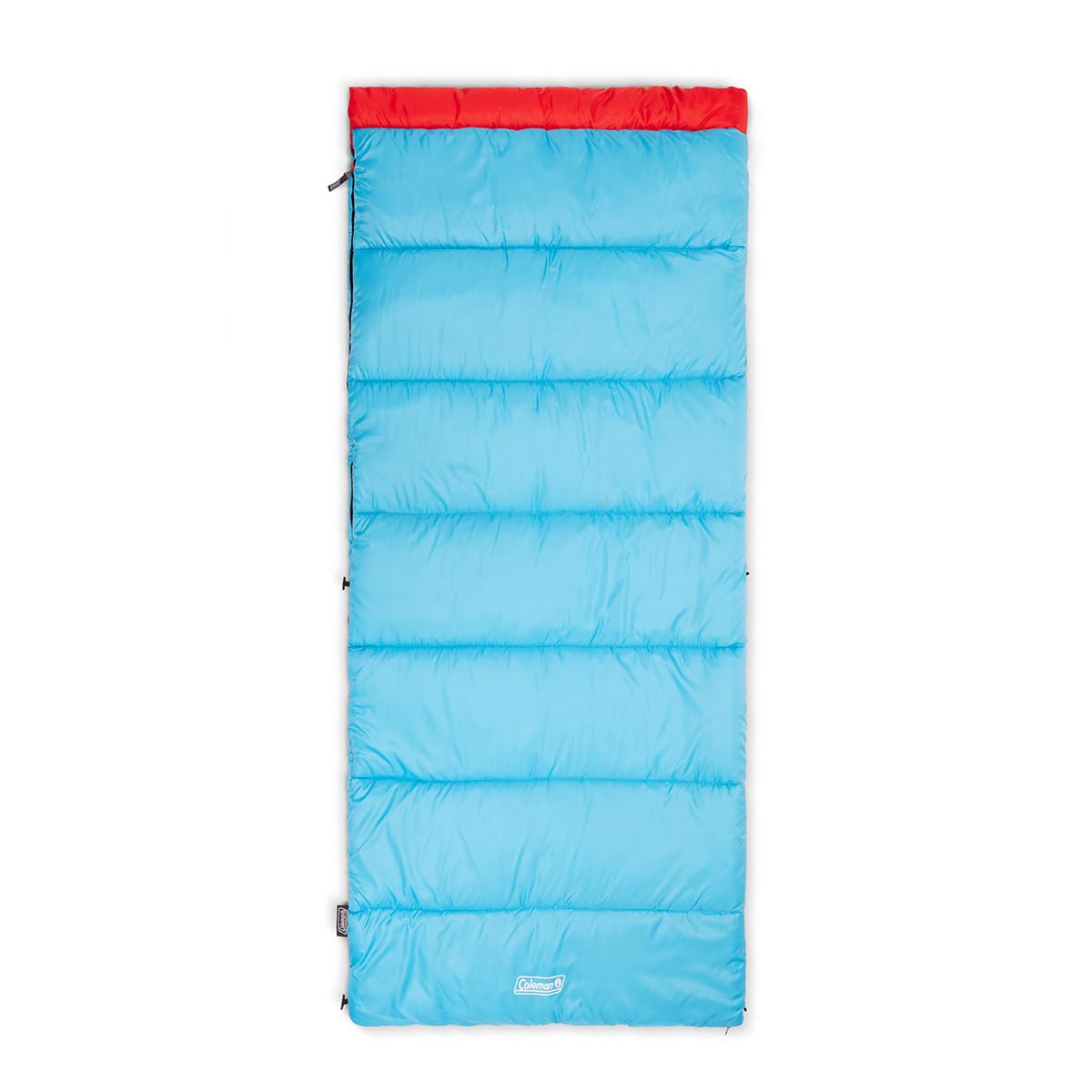 Coleman Flatlands 30/40/50°F Sleeping Bag, Made from 100% Recycled Material, Big & Tall Options, Cool-Weather Sleeping Bag for Camping, Sleepovers, Guests & More