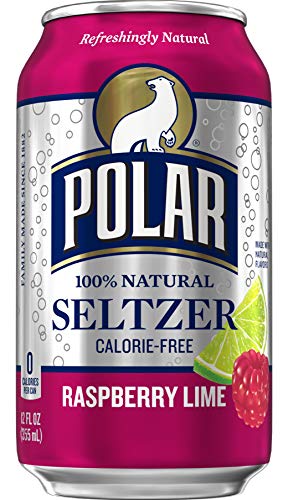 Polar Seltzer Raspberry Lime, 12 fl oz (Pack of 12)