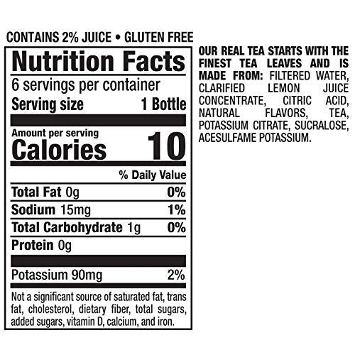 Snapple Zero Sugar Half 'n Half Tea, 16 fl oz recycled plastic bottle, 6 pack