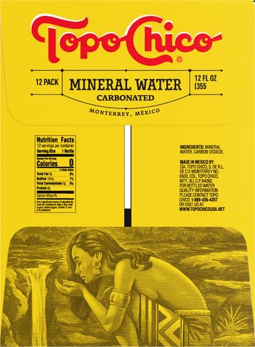 Topo Chico Mineral Water (Glass), 6.5-Ounce (Pack of 20)