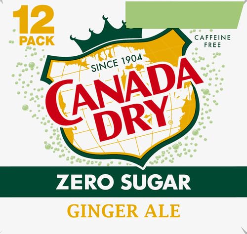 Canada Dry Zero Sugar Ginger Ale Soda, 12 fl oz cans, 12 pack