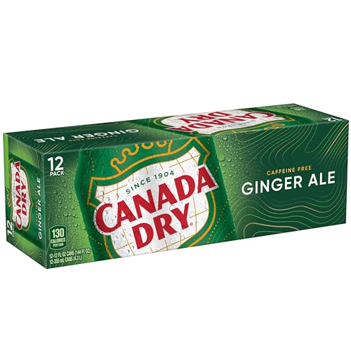 Canada Dry Zero Sugar Ginger Ale Soda, 12 fl oz cans, 12 pack