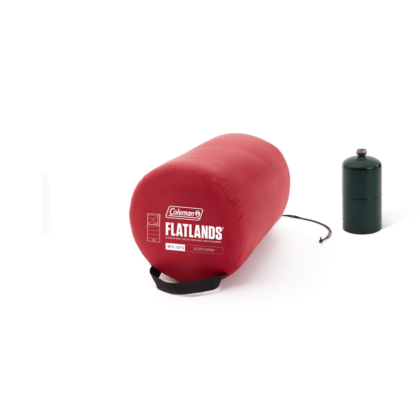 Coleman Flatlands 30/40/50°F Sleeping Bag, Made from 100% Recycled Material, Big & Tall Options, Cool-Weather Sleeping Bag for Camping, Sleepovers, Guests & More