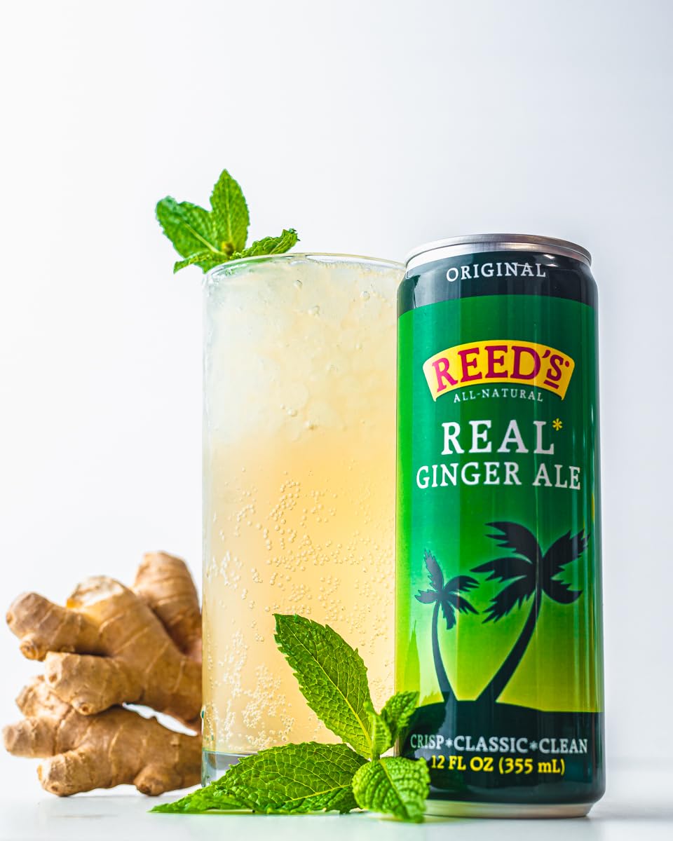 REEDS GINGER BREW Real Ginger Ale Soda 4 Pack, 12 FZ