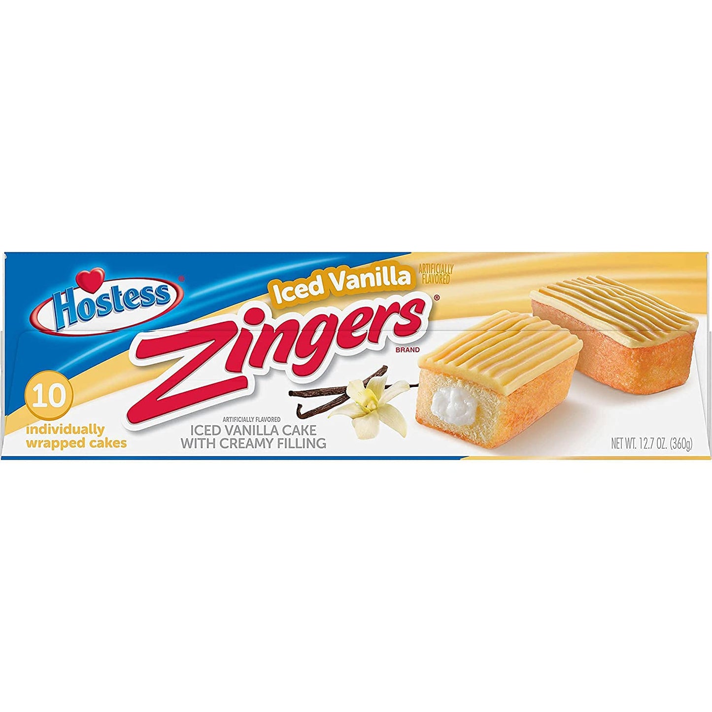 12.7oz Hostess Zingers Iced Vanilla Cake, 10 Piece (Pack of 2)
