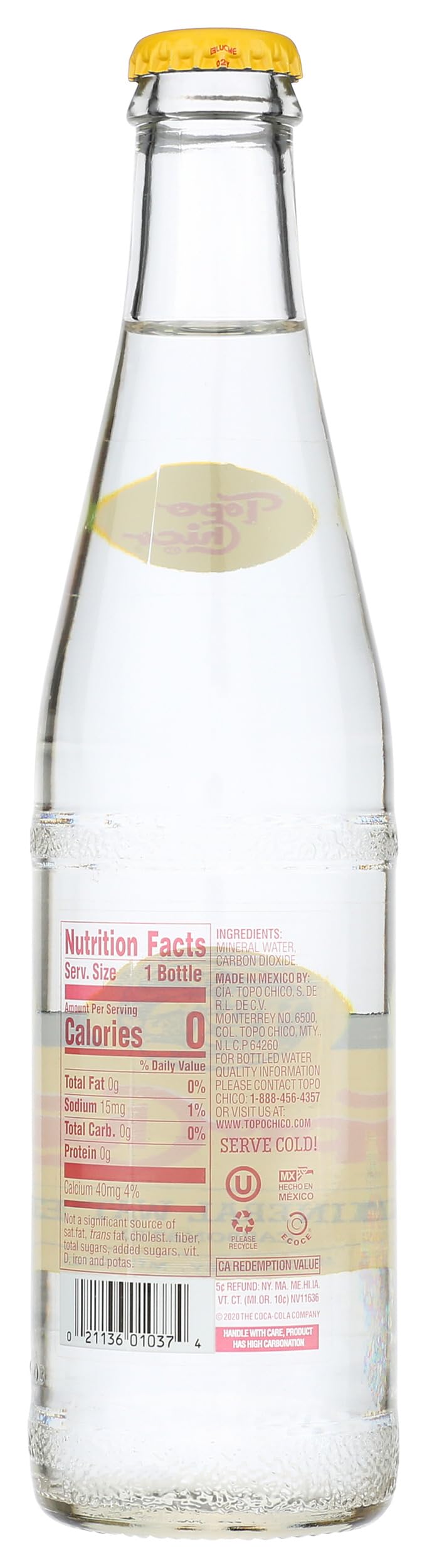 Topo Chico Mineral Water (Glass), 6.5-Ounce (Pack of 20)