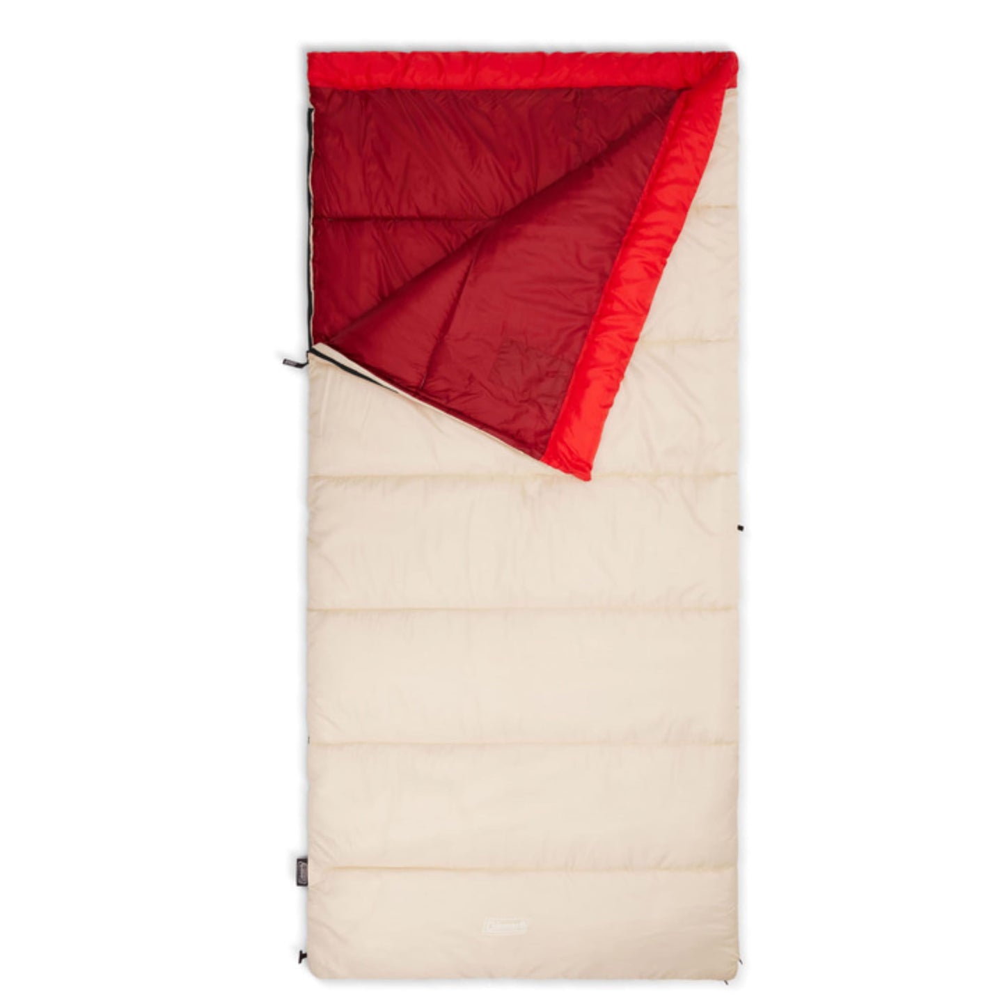 Coleman Flatlands 30/40/50°F Sleeping Bag, Made from 100% Recycled Material, Big & Tall Options, Cool-Weather Sleeping Bag for Camping, Sleepovers, Guests & More