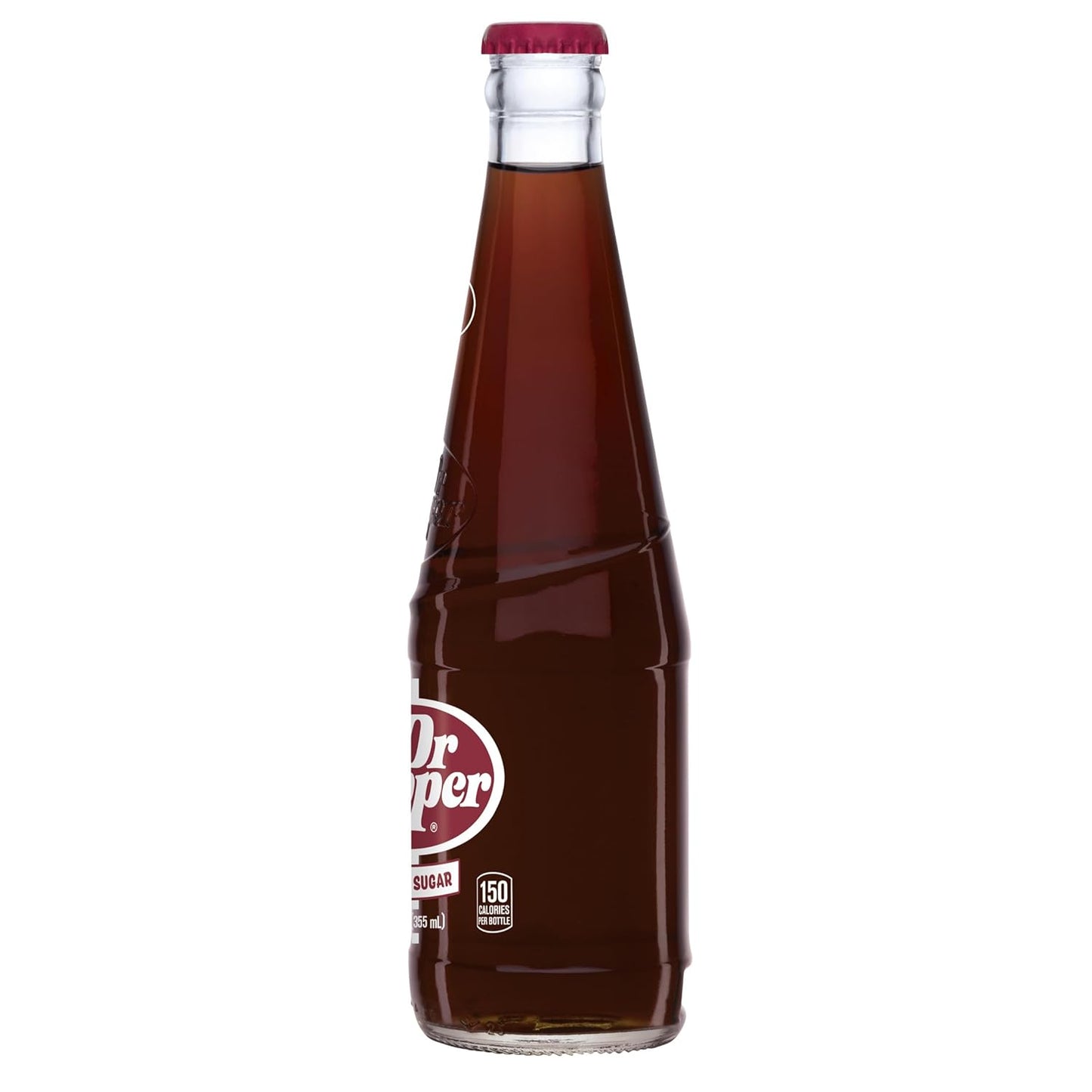 Dr Pepper Real Sugar Soda 12 Oz Glass Bottle (Pack of 6, Total of 72 Oz)