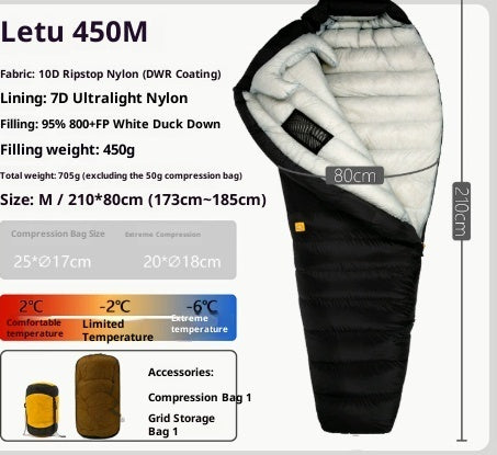 Outdoor Camping Ultra Light Down Sleeping Bag