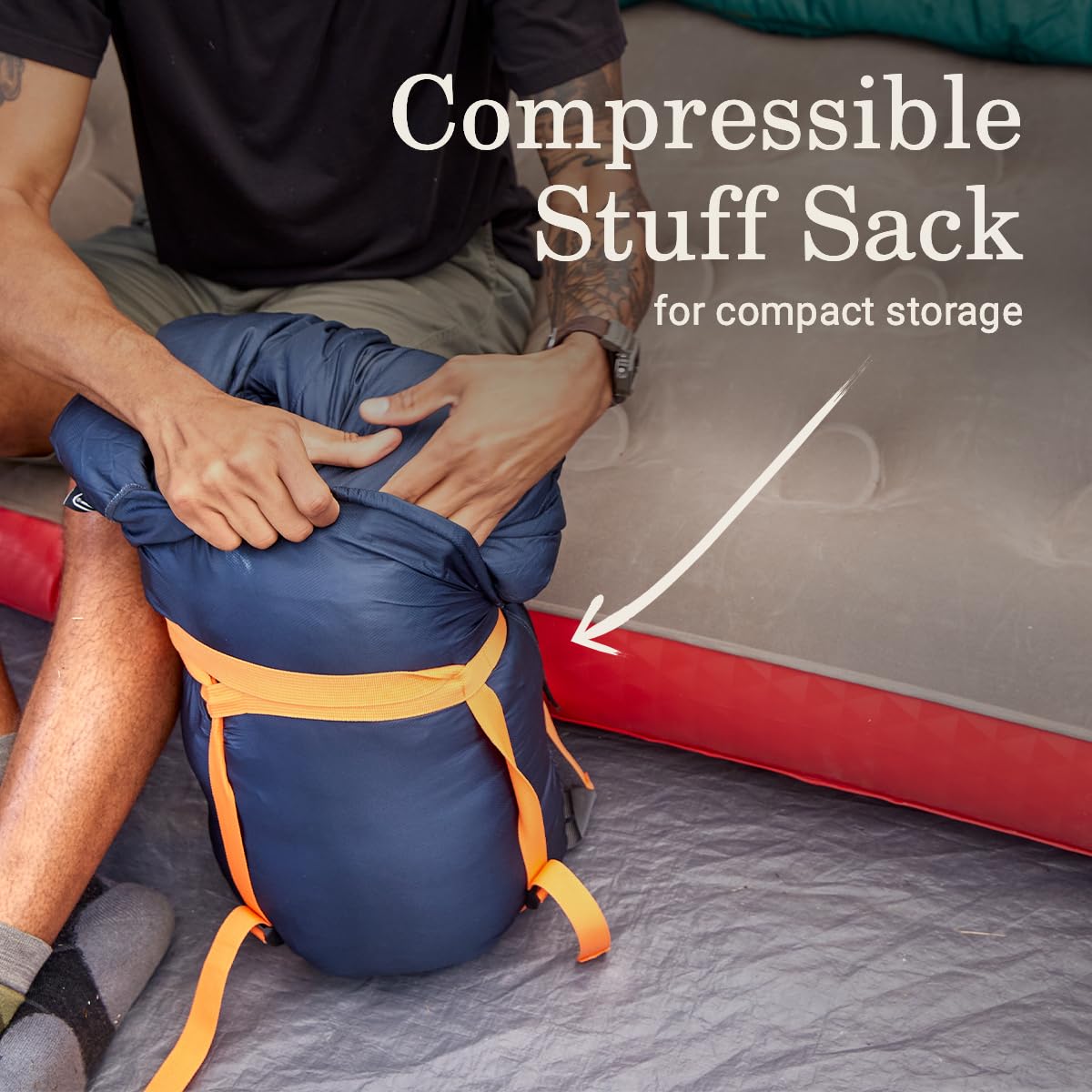 Coleman Big Bay 0/20/40°F Cold-Weather Sleeping Bag, Adult Mummy Sleeping Bag with Headrest, Foot Ventilation, & Storage Sack, Big & Tall Options