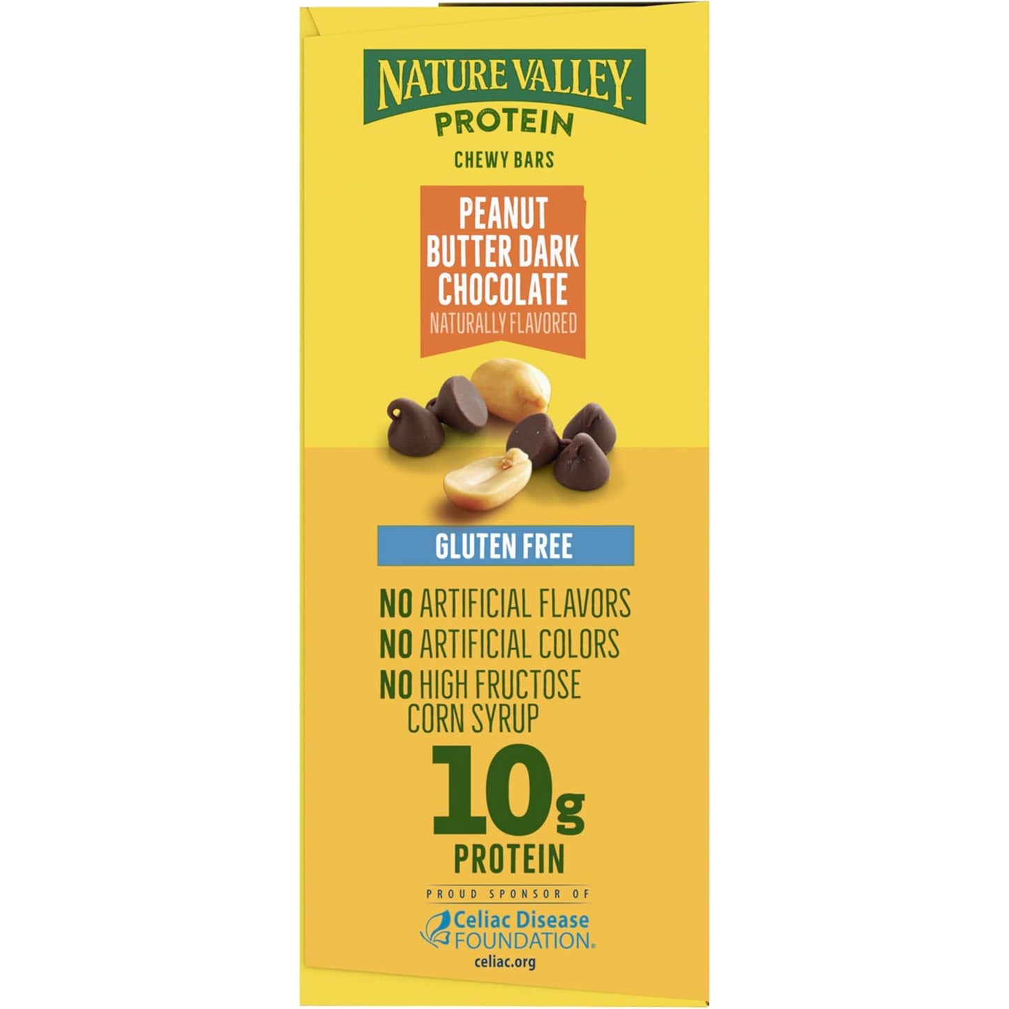 Nature Valley Chewy Protein Granola Bars, Peanut Butter Dark Chocolate, 10 Bars, 14.2 OZ