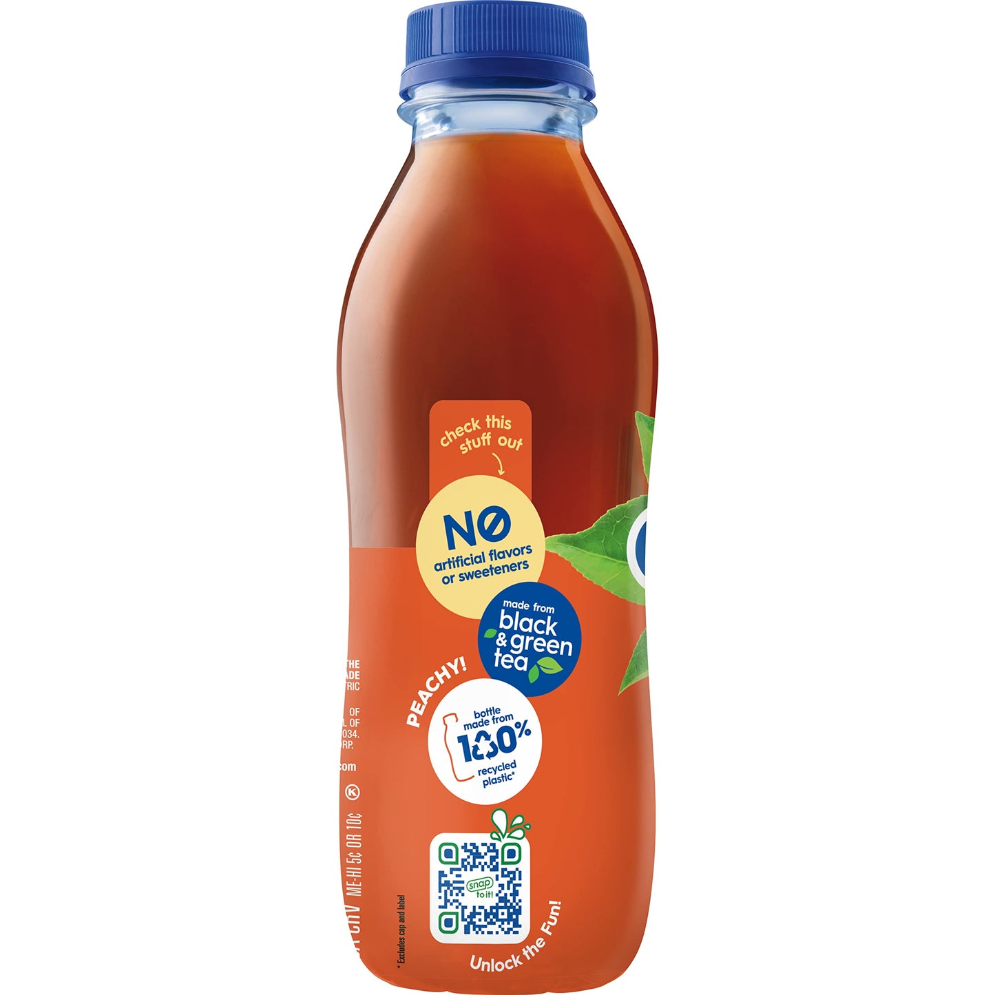Snapple Zero Sugar Half 'n Half Tea, 16 fl oz recycled plastic bottle, 6 pack