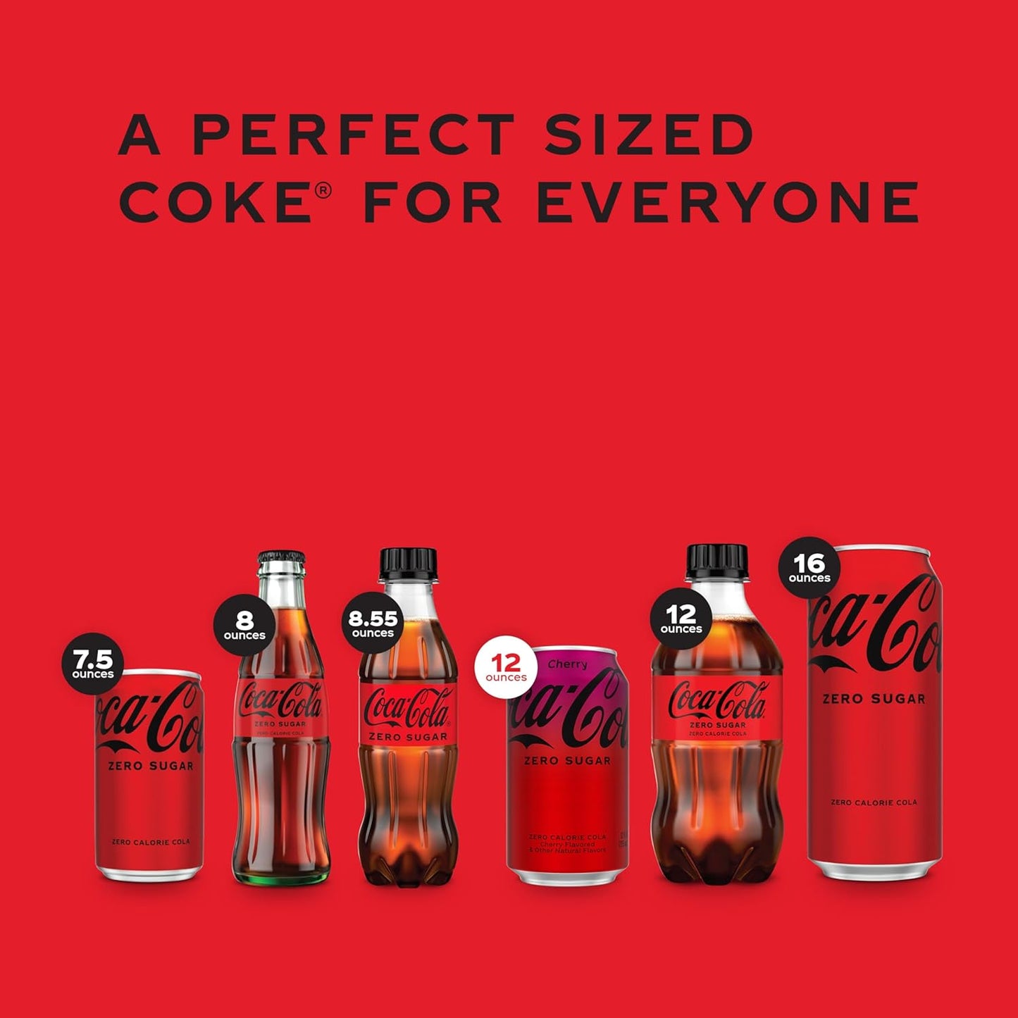 Coca-Cola Cherry Zero Soda, 12 Fl Oz (pack of 12)