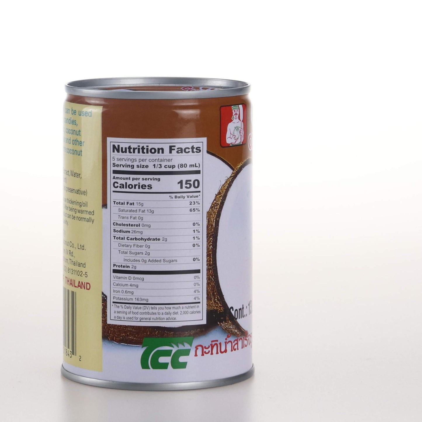 Chaokoh Coconut Milk Unsweetened 6 Pack - Premium, Canned Coconut Milk from Thailand, Lactose Free, Non Dairy Vegan Milk - for Curries, Drinks, Desserts, & More (13.5 oz per Can)