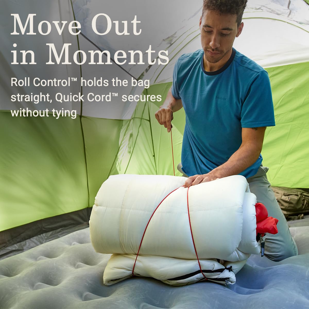 Coleman Flatlands 30/40/50°F Sleeping Bag, Made from 100% Recycled Material, Big & Tall Options, Cool-Weather Sleeping Bag for Camping, Sleepovers, Guests & More