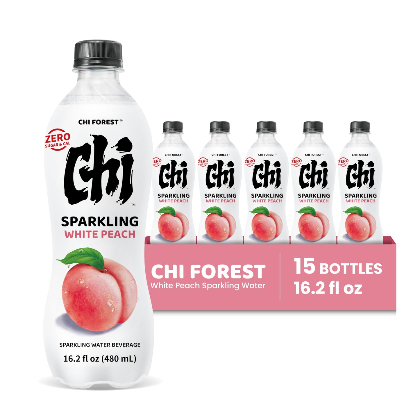 CHI FOREST Sparkling Water Beverage, 4 Flavors Variety Pack, Zero Sugar, 11.16 fl oz Cans (Pack of 24)