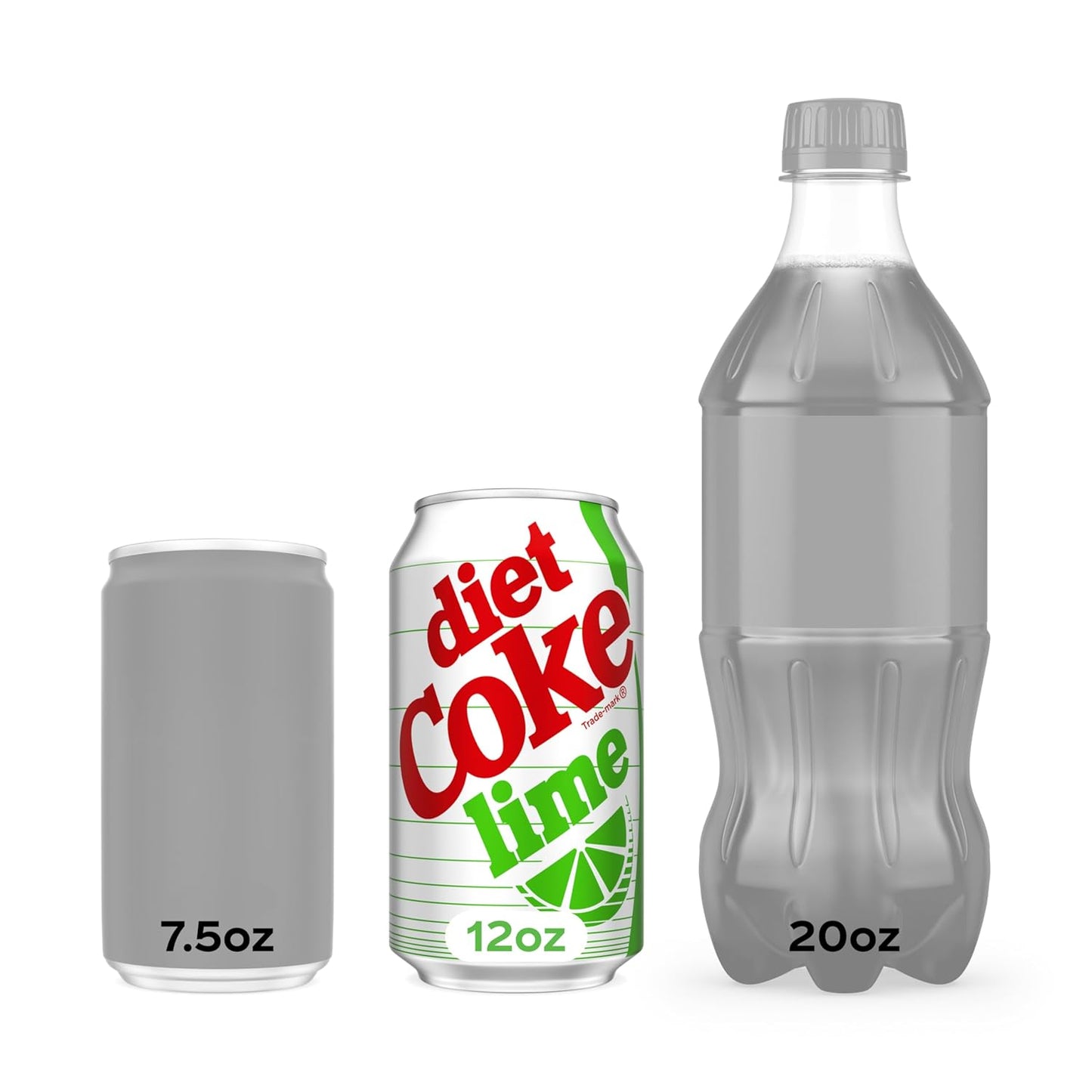 Diet Coke Lime Soda Soft Drink Fridge Pack Cans, 12 fl oz, 12 Pack