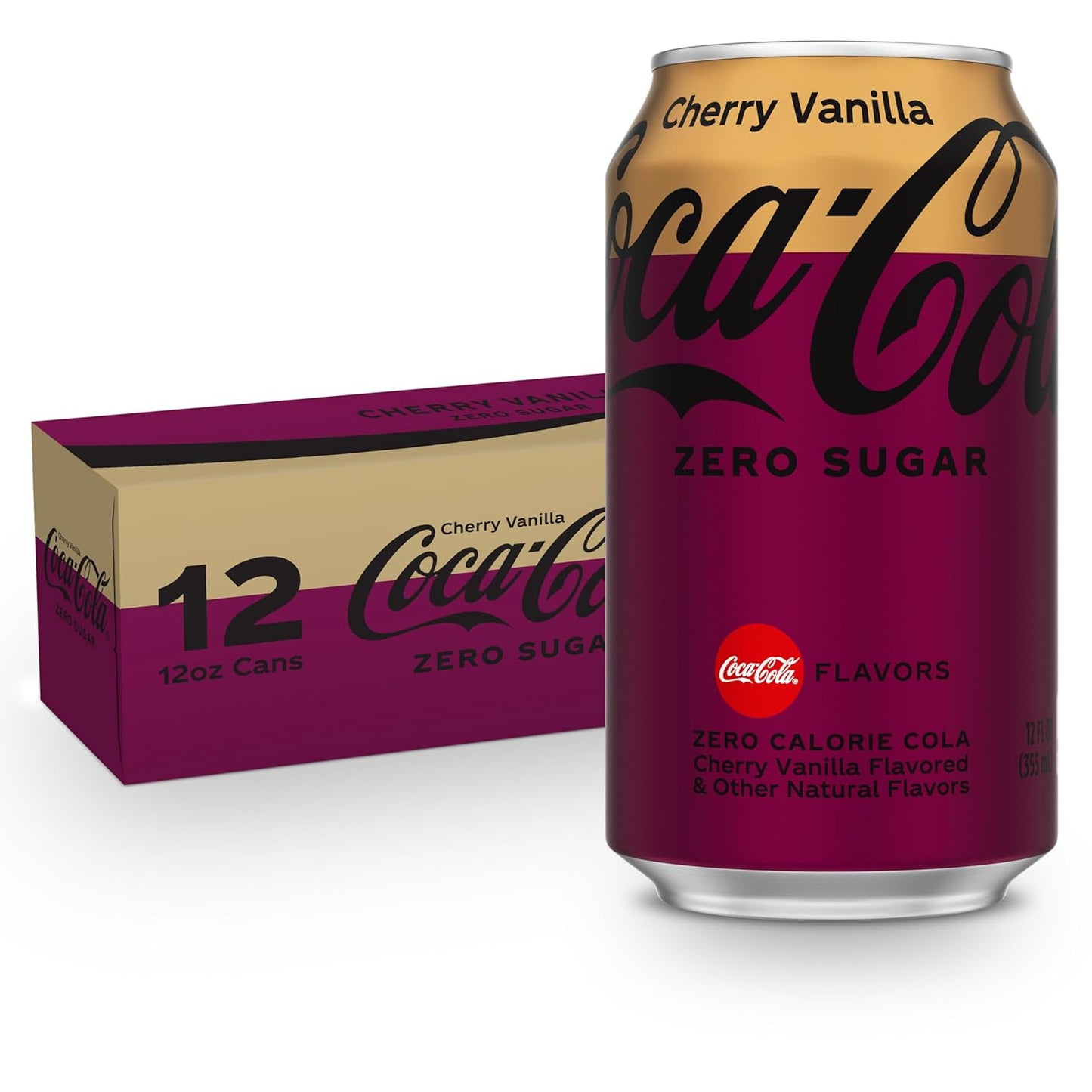 Coca-Cola Cherry Zero Soda, 12 Fl Oz (pack of 12)