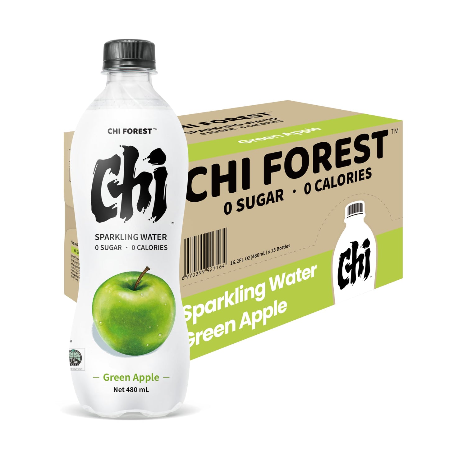 CHI FOREST Sparkling Water Beverage, 4 Flavors Variety Pack, Zero Sugar, 11.16 fl oz Cans (Pack of 24)