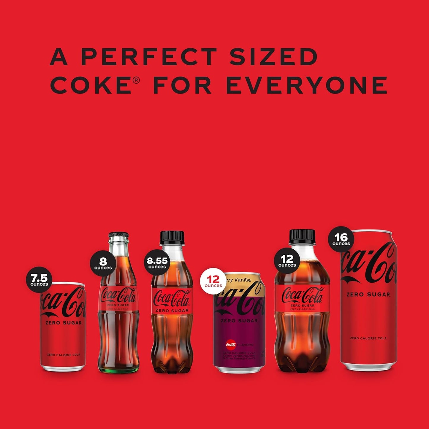 Coca-Cola Cherry Zero Soda, 12 Fl Oz (pack of 12)