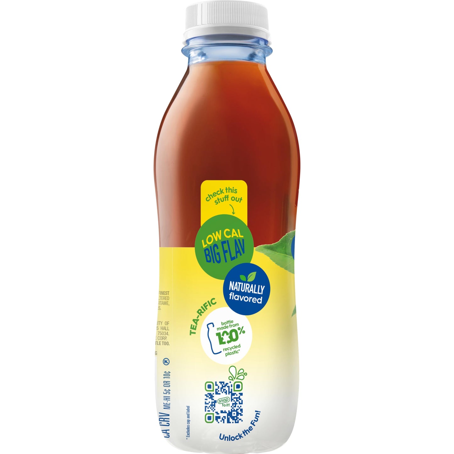 Snapple Zero Sugar Half 'n Half Tea, 16 fl oz recycled plastic bottle, 6 pack