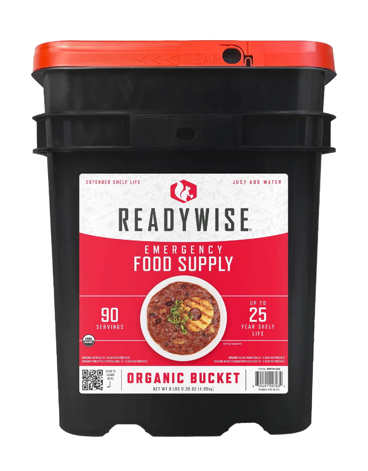 ReadyWise Emergency Food Supply - 120 Servings Favorites Sample Bucket, Survival Food Kit, Freeze Dried Prepper Food & Dehydrated Meals for Camping Essentials & Backpacking, up to 25 Year Shelf Life