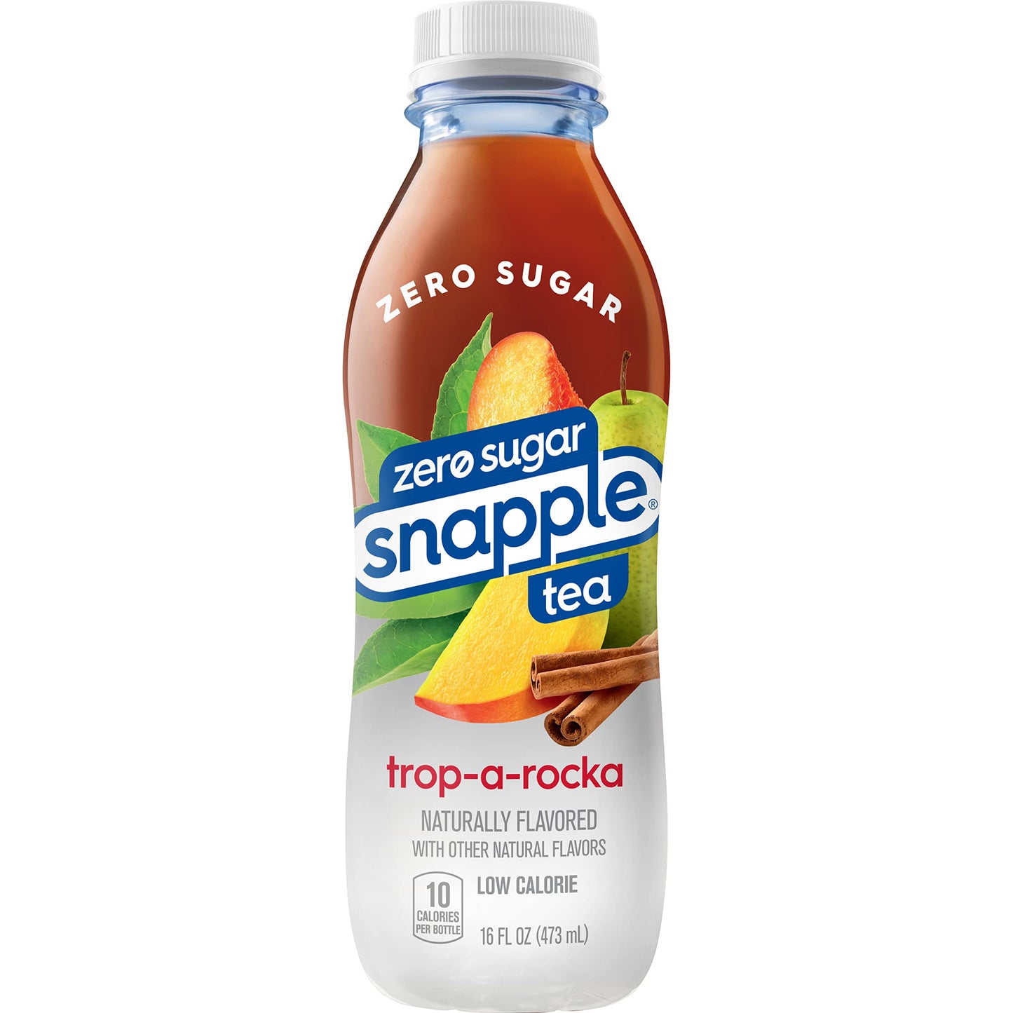 Snapple Zero Sugar Half 'n Half Tea, 16 fl oz recycled plastic bottle, 6 pack