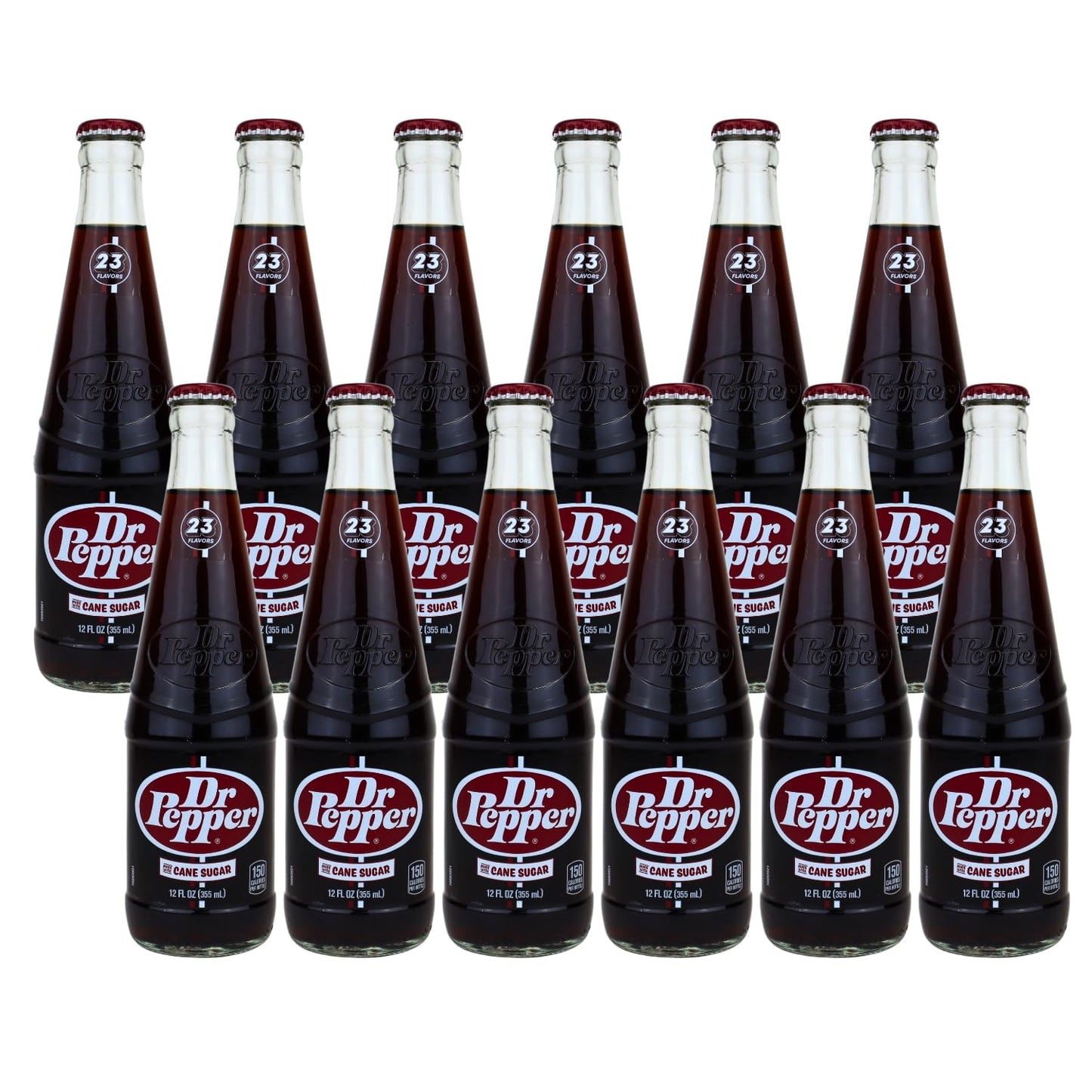 Dr. Pepper Real Sugar Soda, 12 Ounce (12 Bottles)