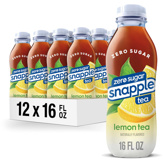 Snapple Zero Sugar Half 'n Half Tea, 16 fl oz recycled plastic bottle, 6 pack