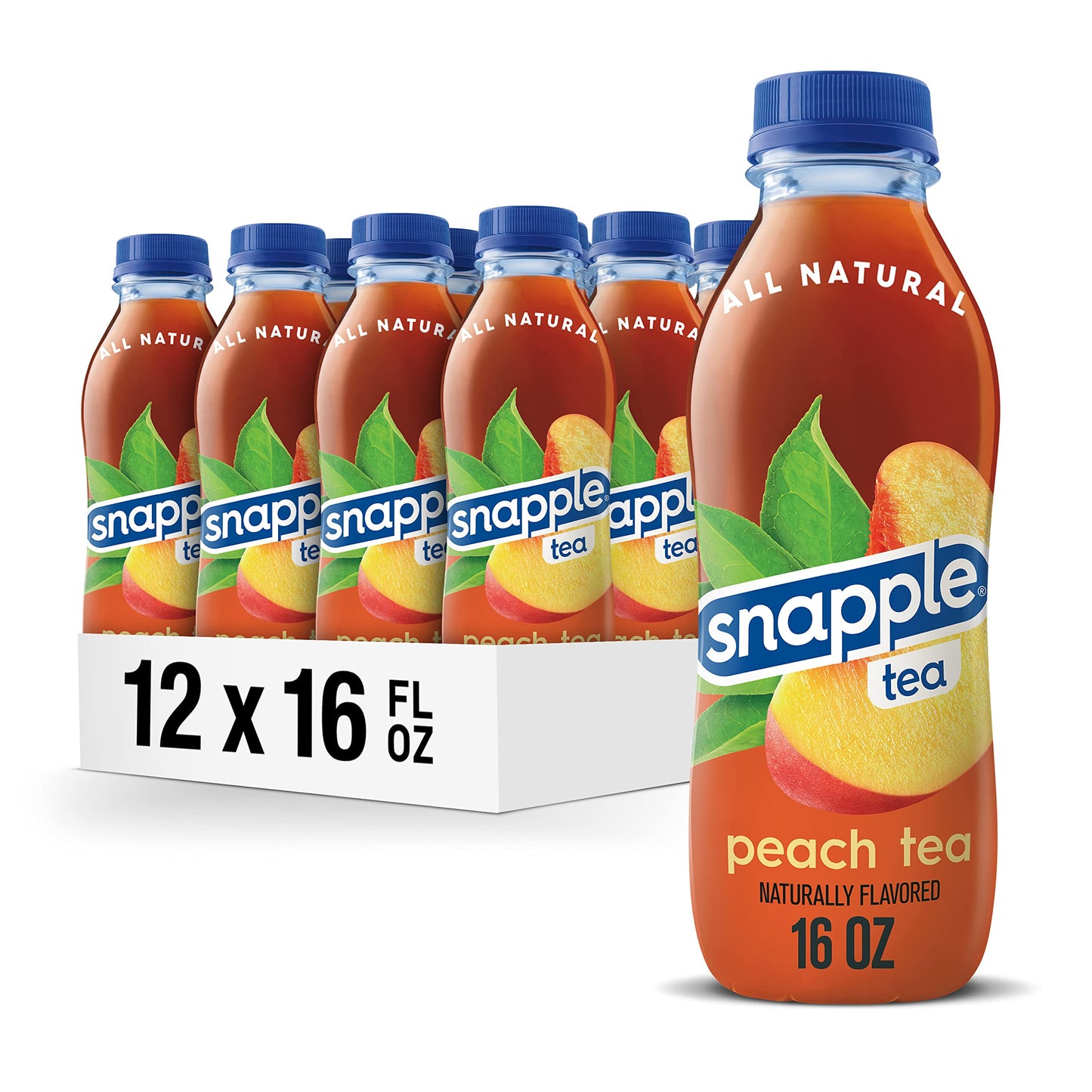 Snapple Zero Sugar Half 'n Half Tea, 16 fl oz recycled plastic bottle, 6 pack