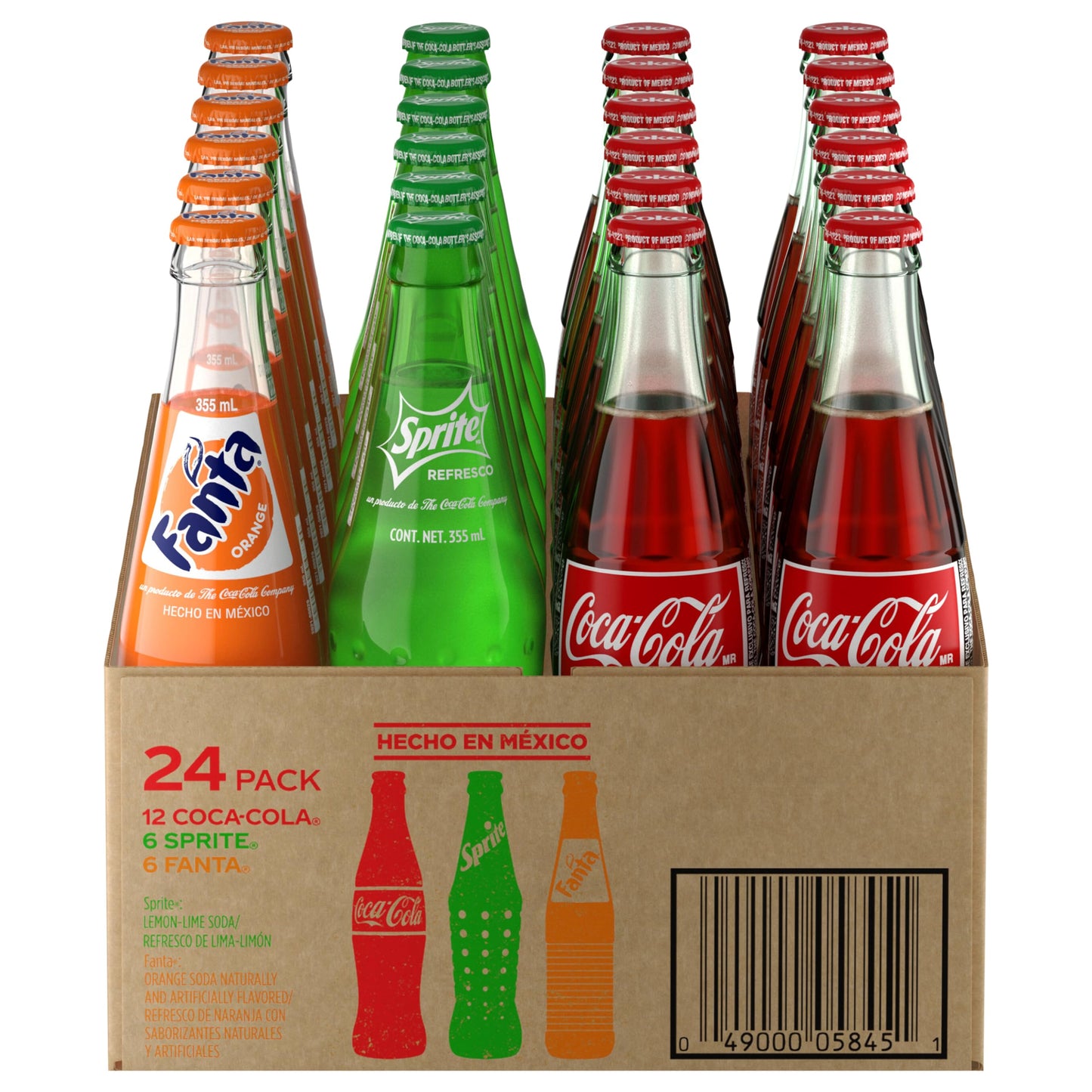 Mexican Coke Fiesta Pack, 12 fl oz Glass Bottles, 12 Pack