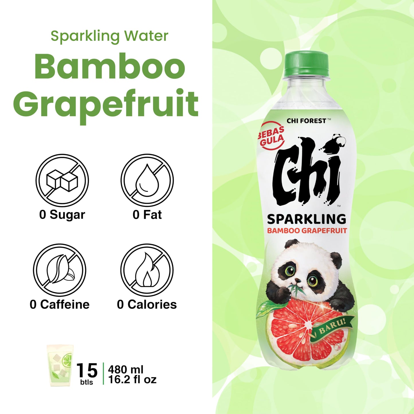 CHI FOREST Sparkling Water Beverage, 4 Flavors Variety Pack, Zero Sugar, 11.16 fl oz Cans (Pack of 24)