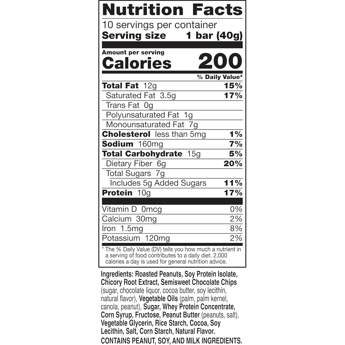 Nature Valley Chewy Protein Granola Bars, Peanut Butter Dark Chocolate, 10 Bars, 14.2 OZ