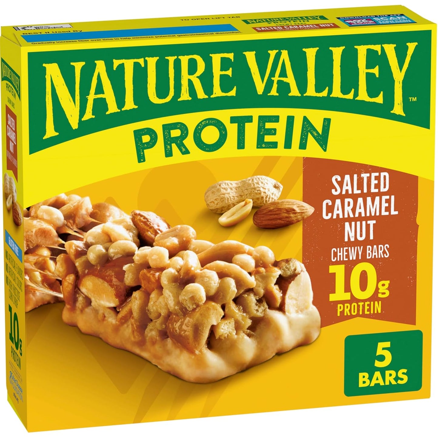 Nature Valley Chewy Protein Granola Bars, Peanut Butter Dark Chocolate, 10 Bars, 14.2 OZ