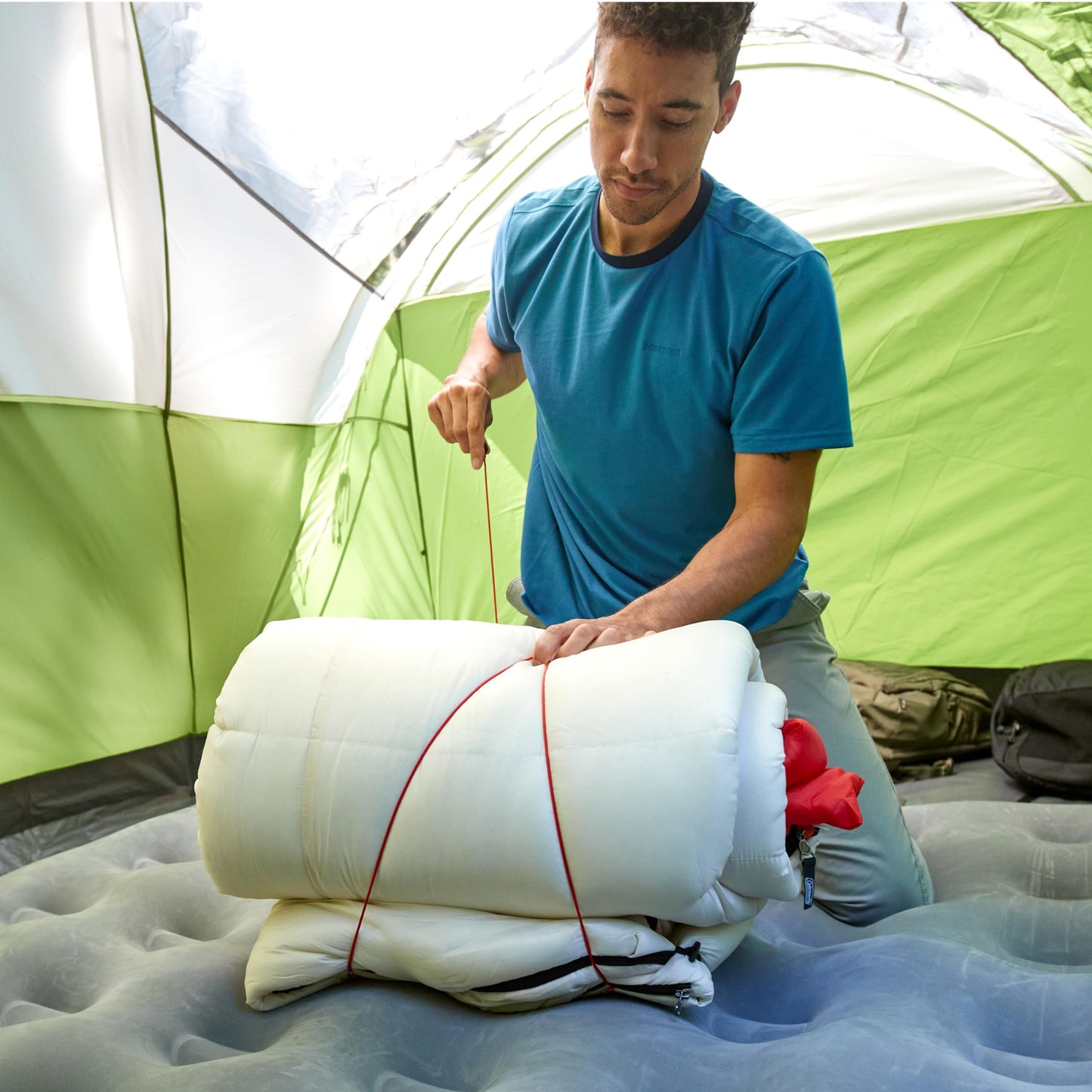 Coleman Flatlands 30/40/50°F Sleeping Bag, Made from 100% Recycled Material, Big & Tall Options, Cool-Weather Sleeping Bag for Camping, Sleepovers, Guests & More