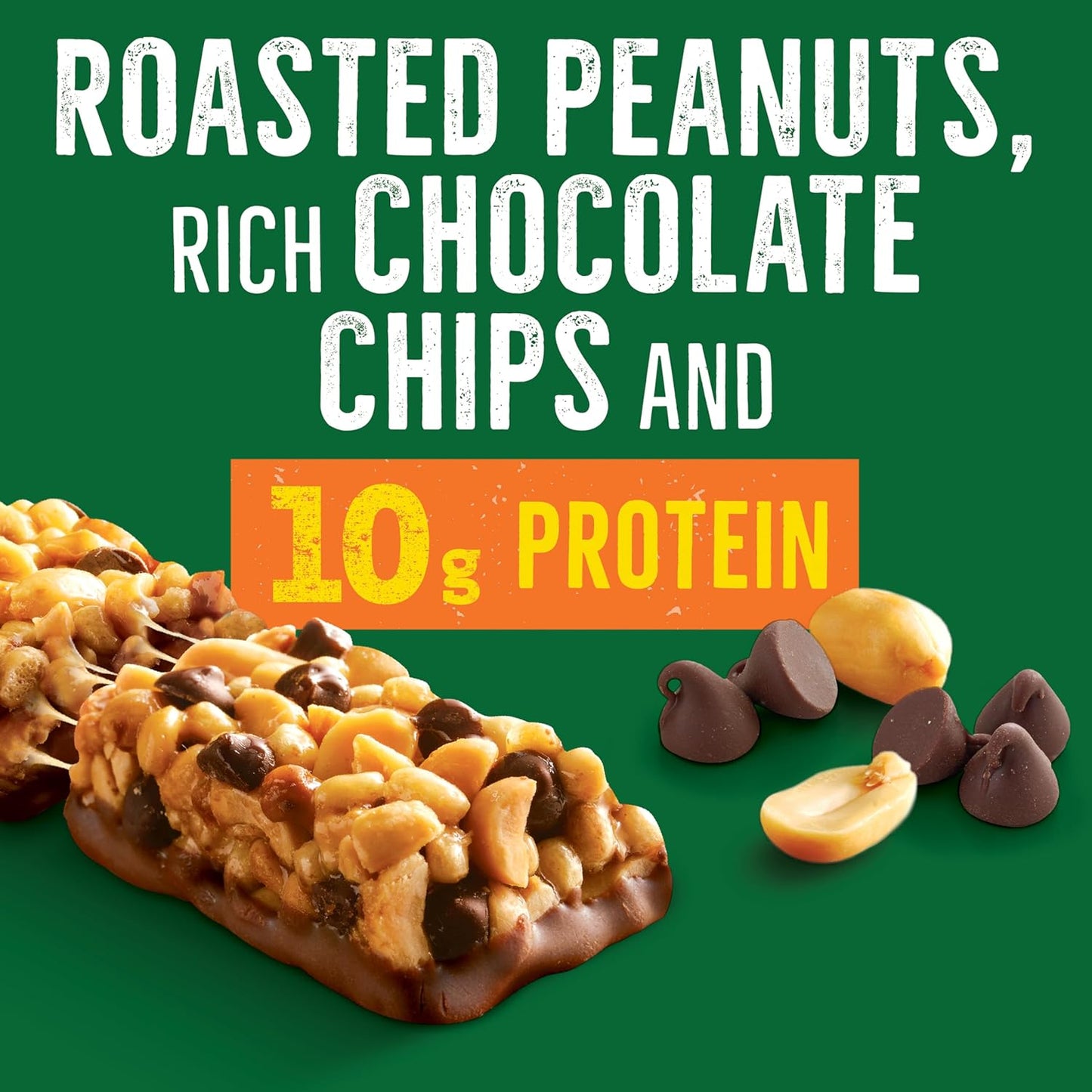 Nature Valley Chewy Protein Granola Bars, Peanut Butter Dark Chocolate, 10 Bars, 14.2 OZ